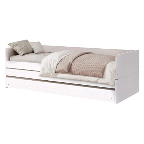 Lit triple 3x80x190 cm VIKY blanc vue 3/4
