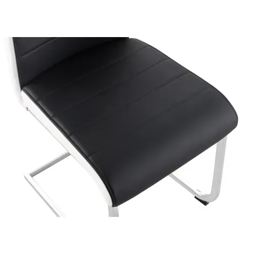 Lot de 2 chaises TWIZY noire et blanche vue détaillée