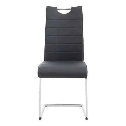 Lot de 2 chaises TWIZY noire et blanche vue de face