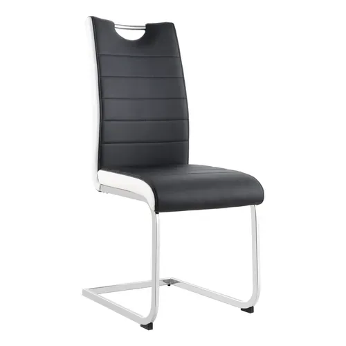 Lot de 2 chaises TWIZY noire et blanche