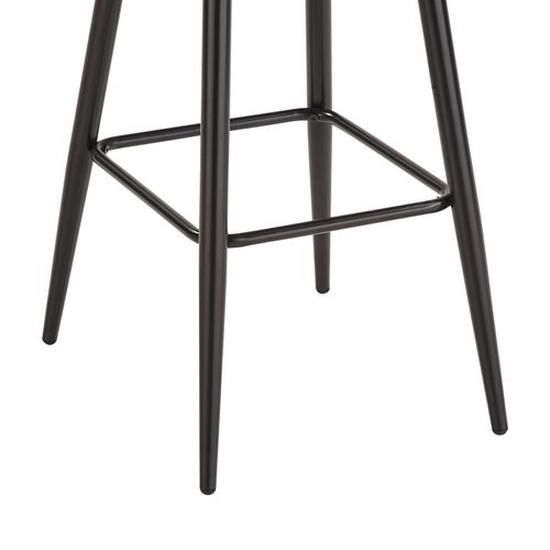 Lot de 2 tabourets de bar H.66 cm VELUTTO gris vue accessoires
