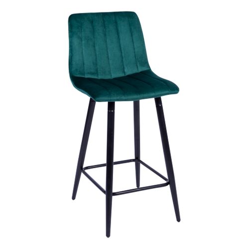 Lot de 2 tabourets de bar H.66 cm VELUTTO vert