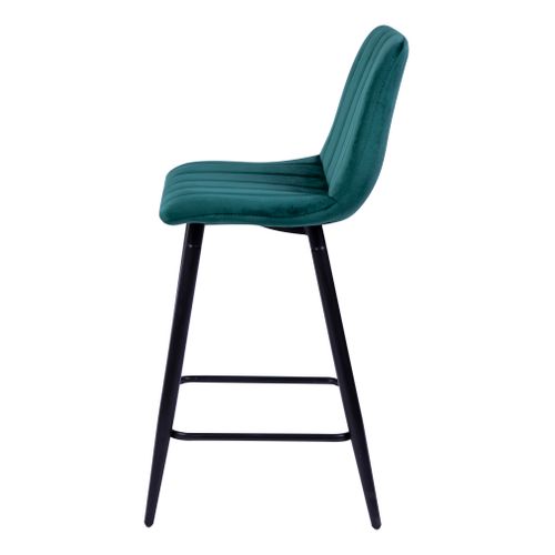 Lot de 2 tabourets de bar H.66 cm VELUTTO vert