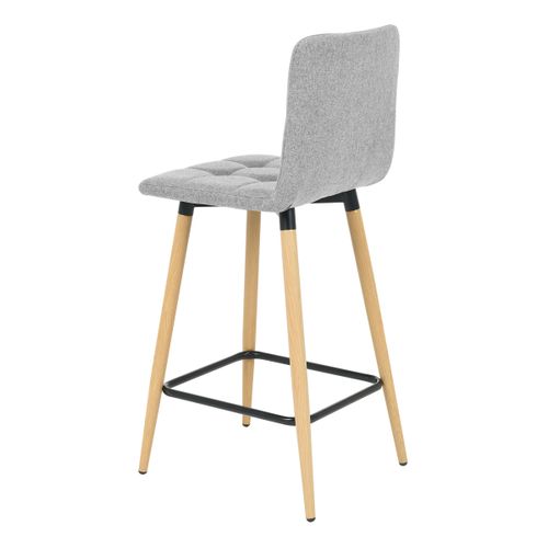 Lot de 2 tabourets de bar H. 63 cm MEVIK Gris clair