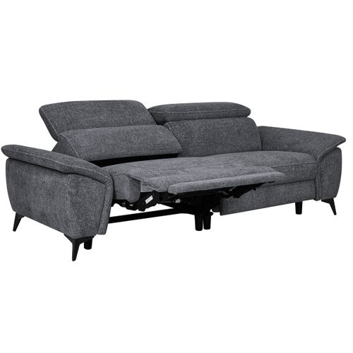 Canapé 3 places relax Newport III tissu gris foncé