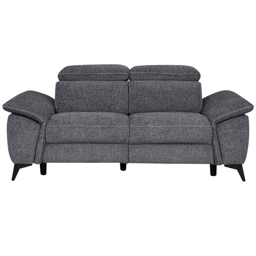Canapé 2 places relax Newport III tissu gris foncé