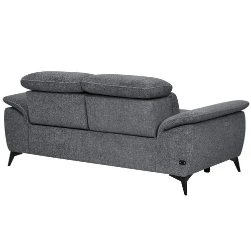 Canapé 2 places relax Newport III tissu gris foncé vue de derrière