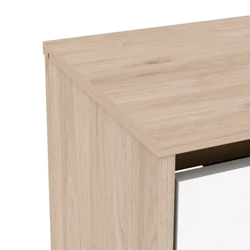 Meuble à chaussures NORDIC blanc et imitation chêne