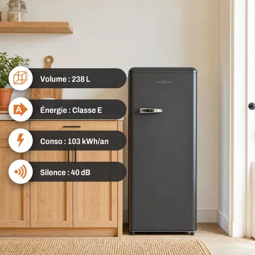 Réfrigérateur 1 porte SIGNATURE SFM238VBE 238L Noir