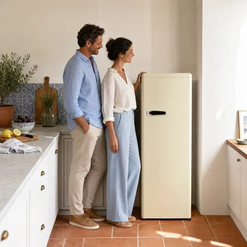 Réfrigérateur 1 porte SIGNATURE SFM238VCE 238L Crème vue d'ambiance 1