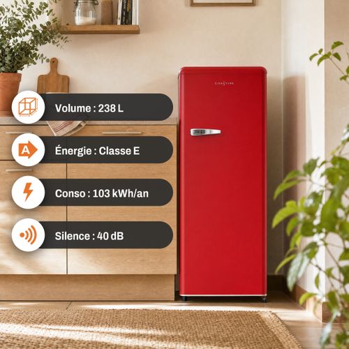 Réfrigérateur 1 porte SIGNATURE SFM238VRE 238L Rouge
