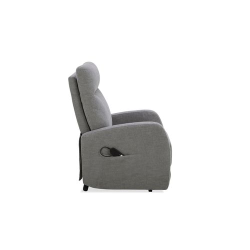 Fauteuil releveur relax JOSH électrique tissu gris vue de profil