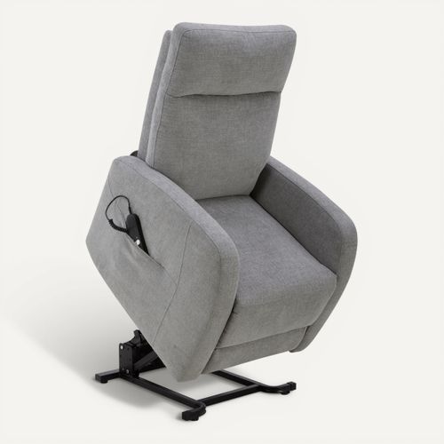 Fauteuil releveur relax JOSH électrique tissu gris vue 3/4