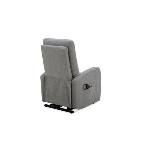 Fauteuil releveur relax JOSH électrique tissu gris vue de derrière