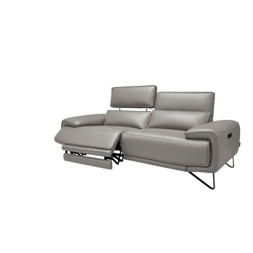 Canapé 2,5 places Maxime cuir et croûte taupe