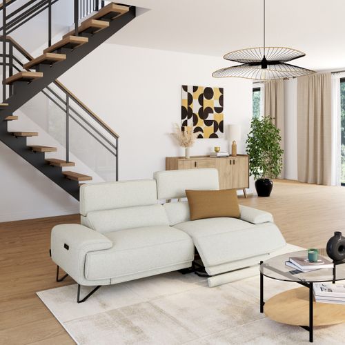 Canapé 2,5 places Maxime tissu crème