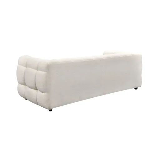 Canapé 3 places BULLE tissu bouclette crème vue de derrière