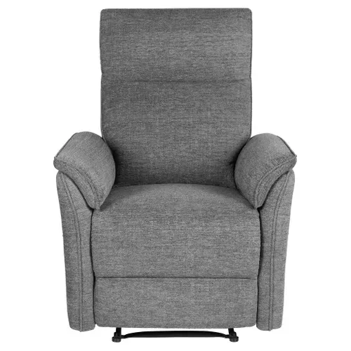 Fauteuil relax manuel MARLON tissu gris foncé vue de face