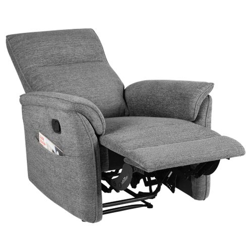 Fauteuil relax manuel MARLON tissu gris foncé