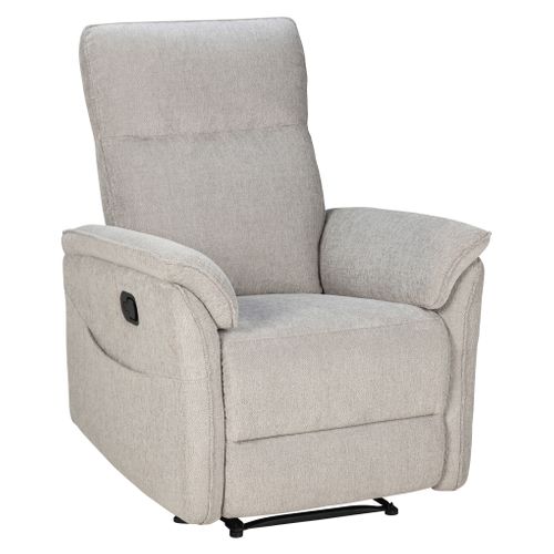 Fauteuil relax manuel MARLON tissu gris clair