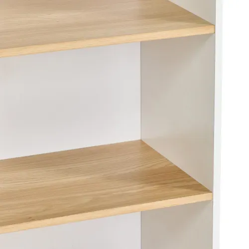 Etagère 3 cases POYANG 3 Blanc et imitation chêne
