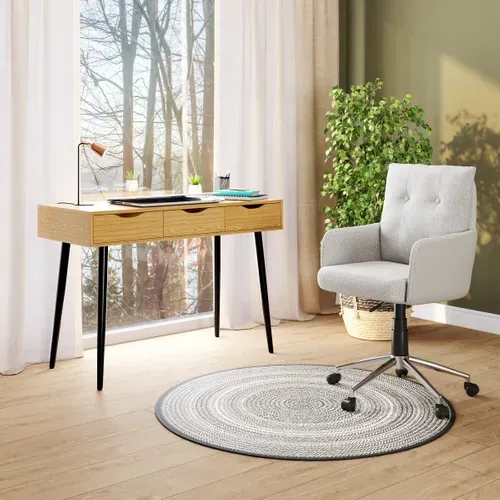 Fauteuil de bureau ANAIS Bicolore gris clair et foncé