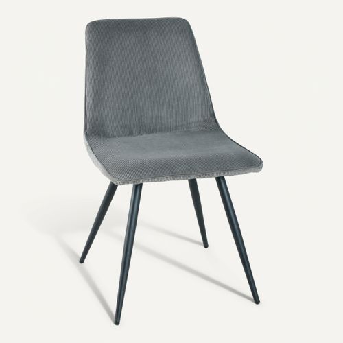 Chaise BERENICE Gris vue 3/4