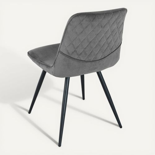 Chaise BERENICE Gris vue de derrière
