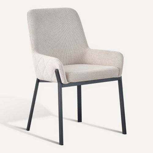 Chaise VALENTINA Blanc vue 3/4