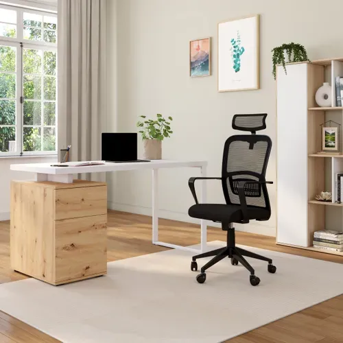 Fauteuil de bureau ergonomique BASTIEN noir vue d'ambiance 1