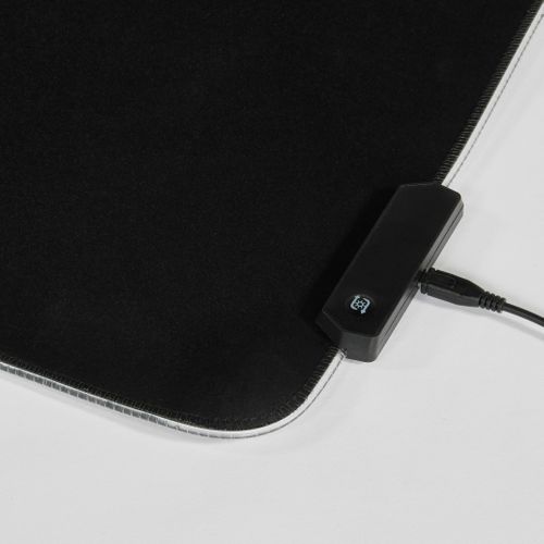 Tapis souris bureau gamer ARIAN 120x60 cm noir et leds vue accessoires