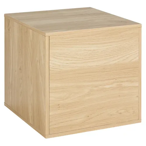 Cube 2 portes NEXT 3 blanc et imitation chêne.