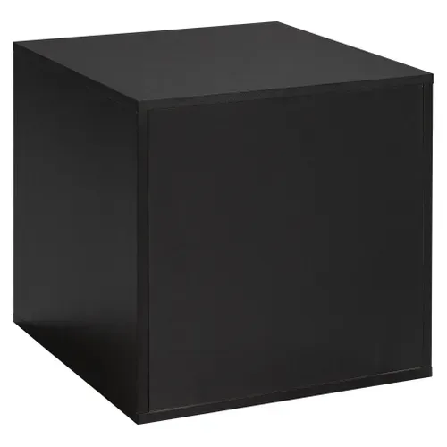 Cube 2 portes NEXT 3 noir et imitation chêne vue de derrière