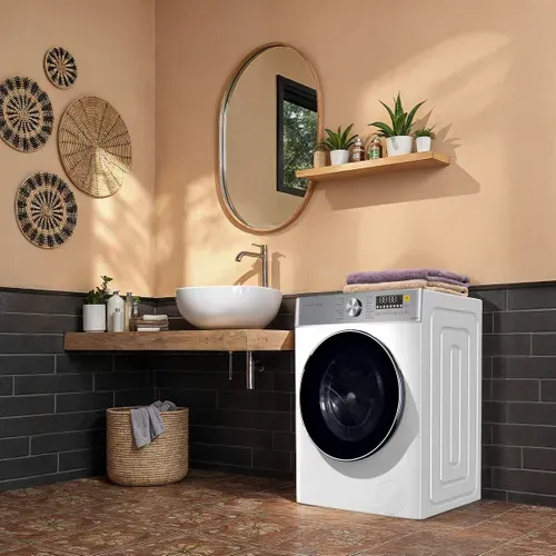 Lave linge hublot séchant SIGNATURE SLFS106AD 10/6kg Blanc vue d'ambiance 1