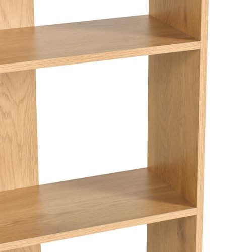 Set 2 bibliothèques modulables CLARA imitation chêne