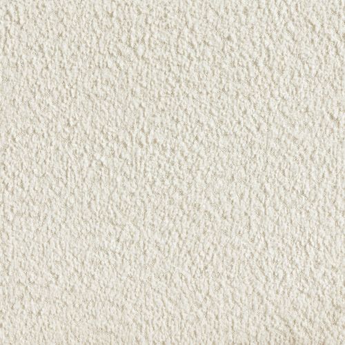 Lit coffre 140x190 cm en tissu bouclette blanc ANNA