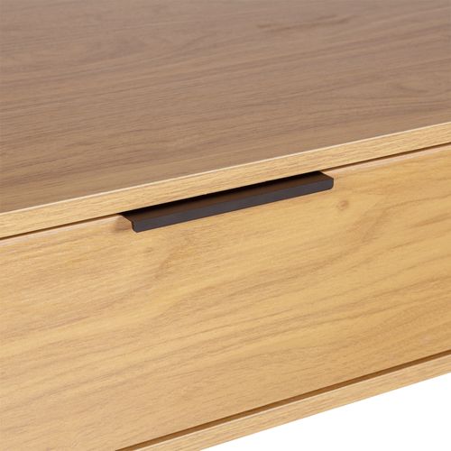 Table basse FELIX imitation chêne et noir