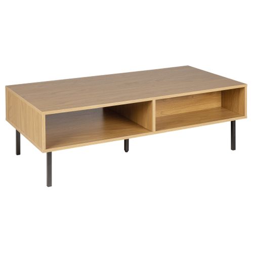 Table basse FELIX imitation chêne et noir