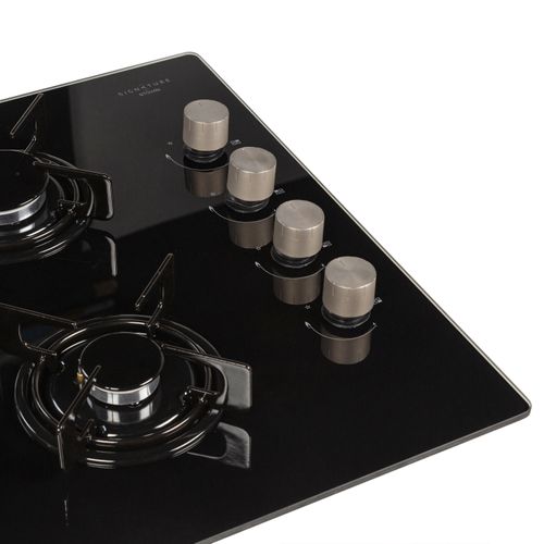 Table de cuisson gaz SIGNATURE STGV4N 4 foyers Noir