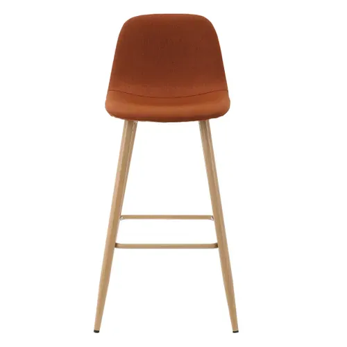 Tabouret de bar H. 74 LYNETTE Ocre vue de face