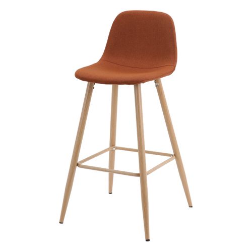 Tabouret de bar H. 74 LYNETTE Ocre vue de profil