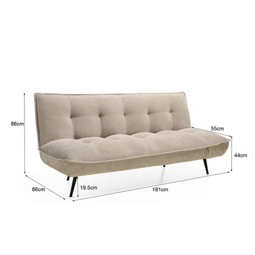 Banquette CLEKA tissu grège