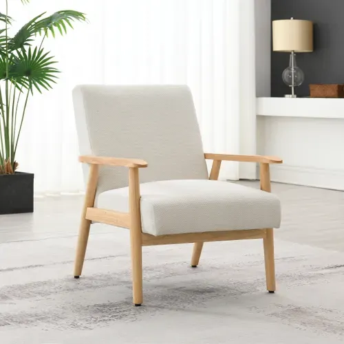 Fauteuil DAN tissu beige