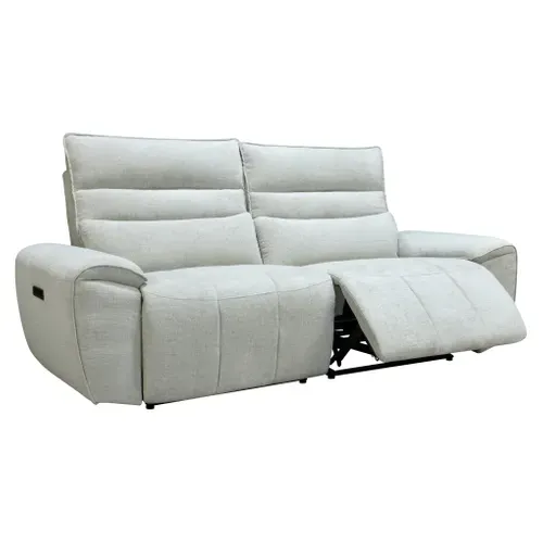 Canapé 3 places relax COME tissu grège vue 3/4