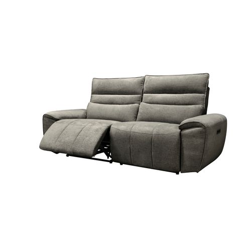 Canapé 3 places relax COME tissu anthracite vue de profil