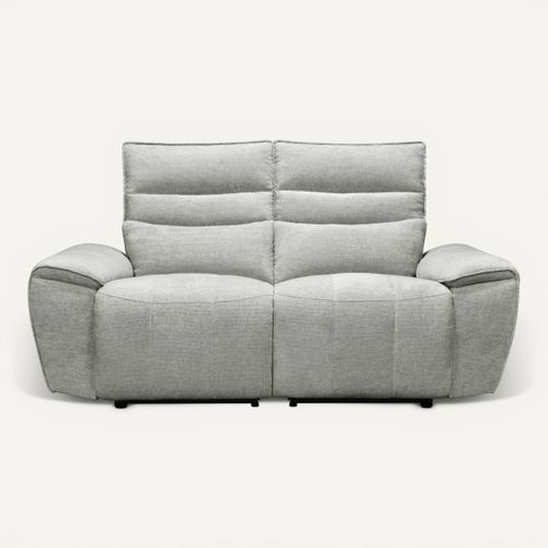 Canapé 2 places relax COME tissu gris vue de face