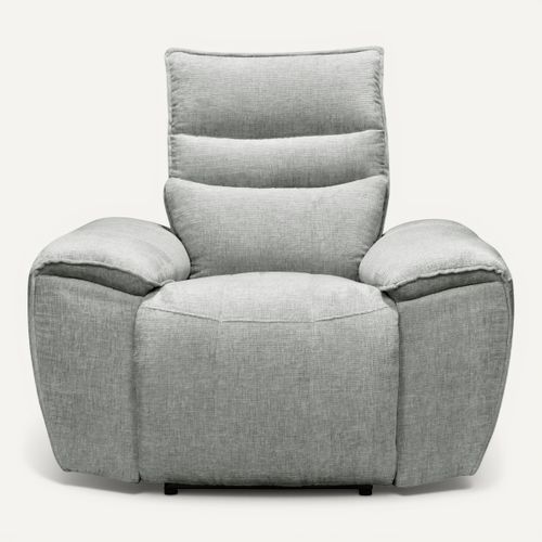Fauteuil relax électrique COME tissu gris vue de face