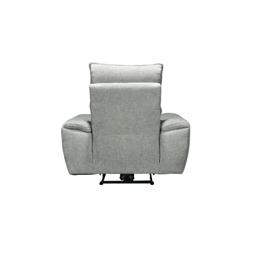 Fauteuil relax électrique COME tissu gris vue de derrière