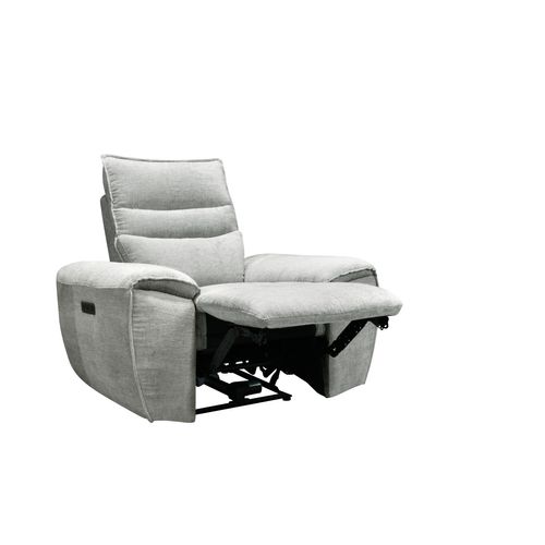 Fauteuil relax électrique COME tissu gris