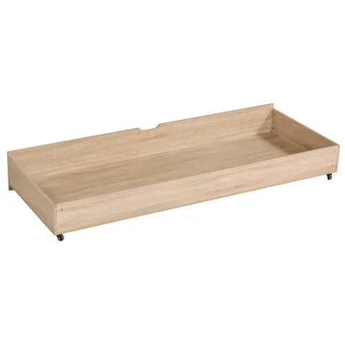 Tiroir de rangement OSKAR imitation chêne vue de derrière